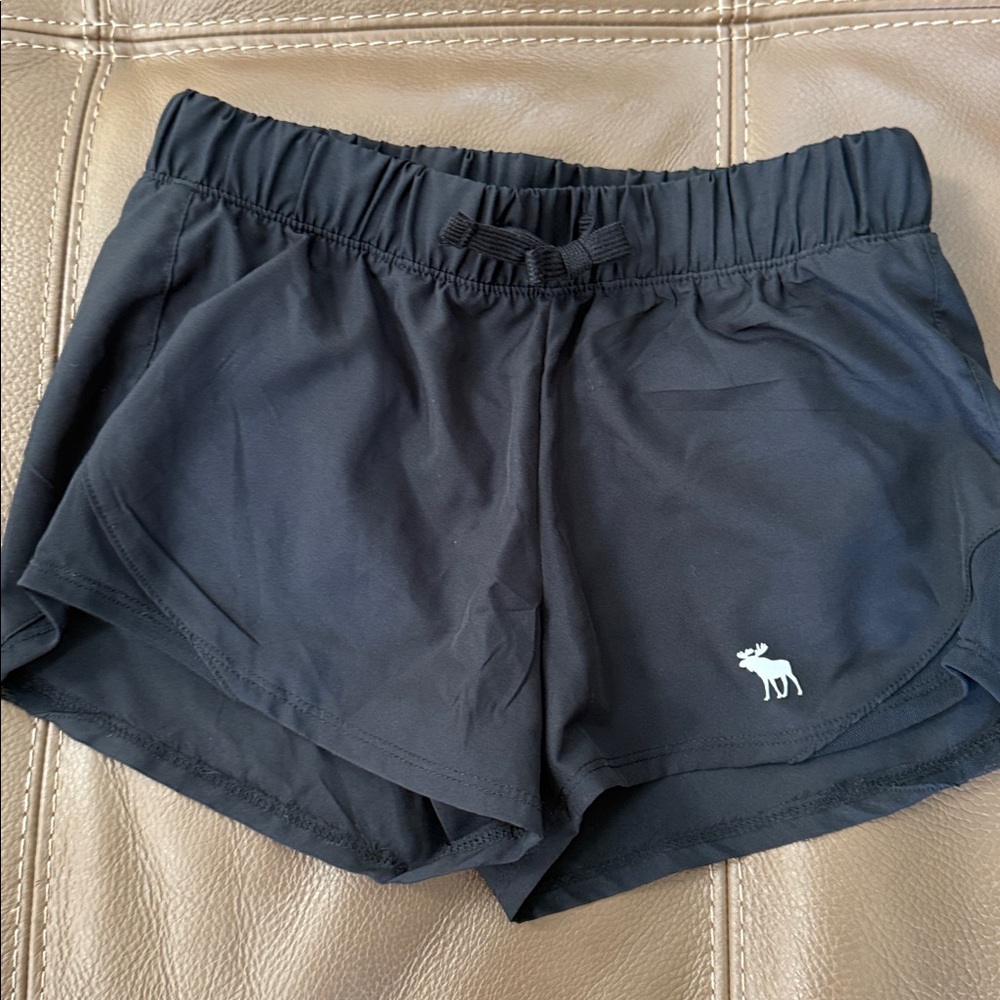 Abercrombie Kids Sports Black Shorts size 7/8 NWT